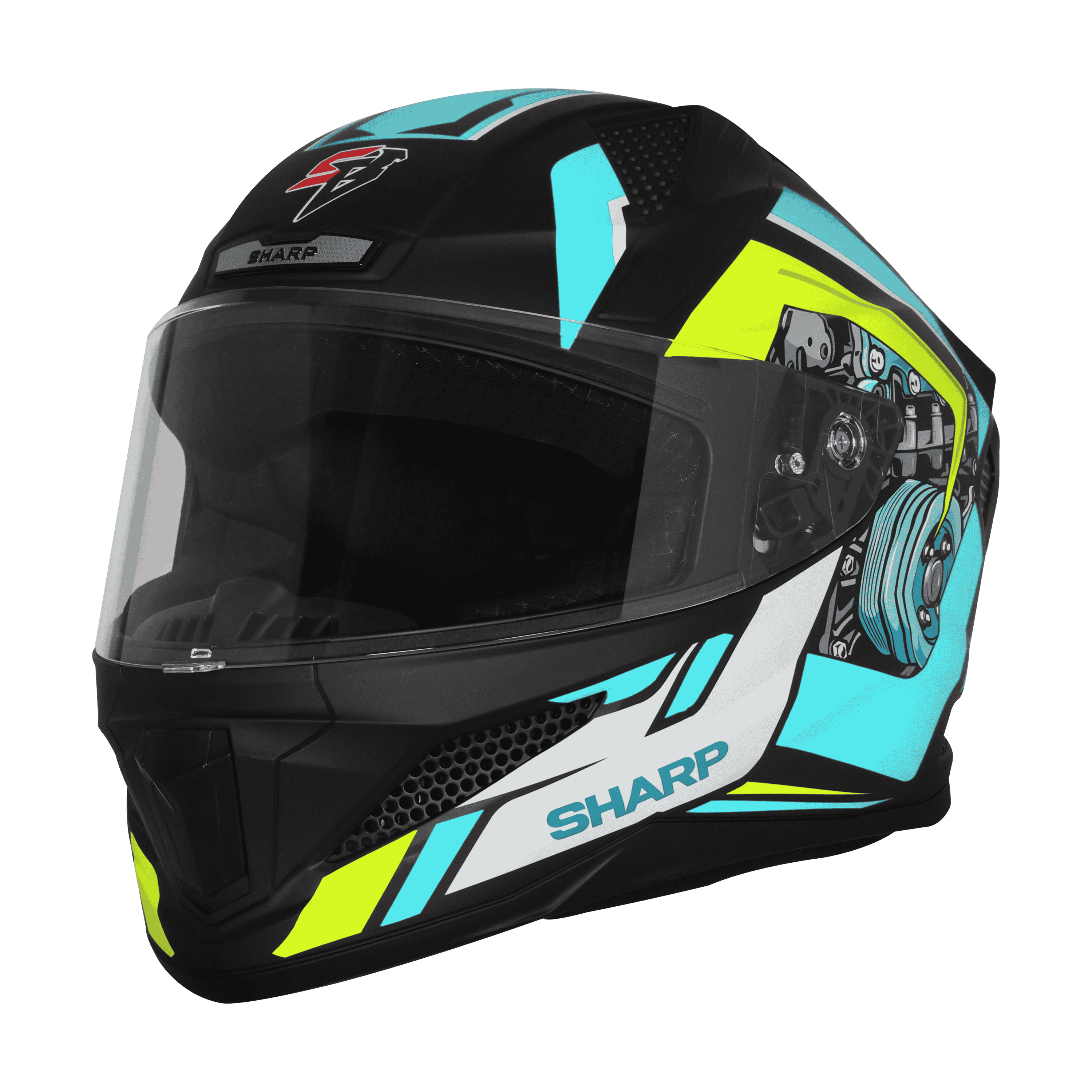 SBH-25 SV SHARP SPIKY GLOSSY BLACK WITH JAZZ BLUE
